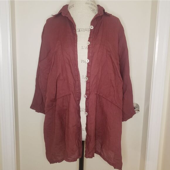 Blitz Italian Linen Blouse - Picture 5 of 10